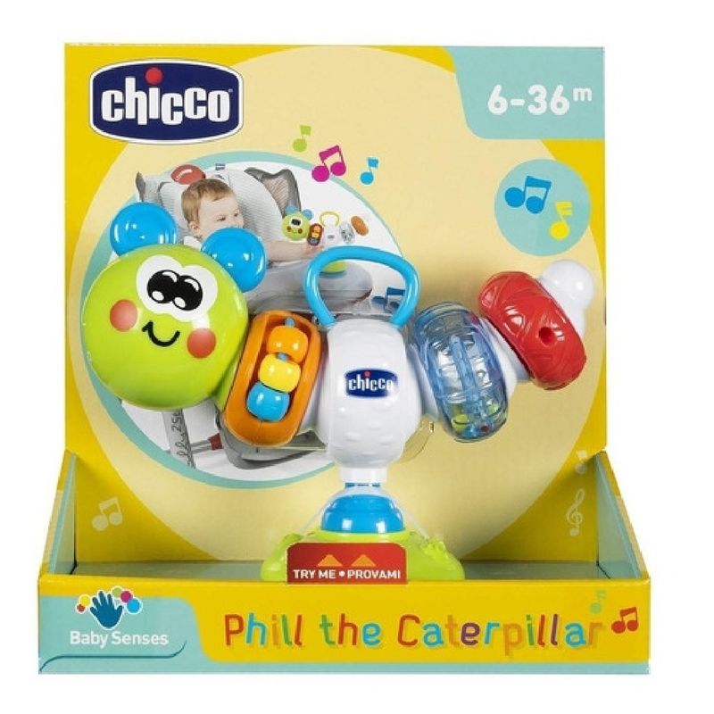 Chicco Juguete Sonajero Con Ventosa Phill The Caterpillar Art 866