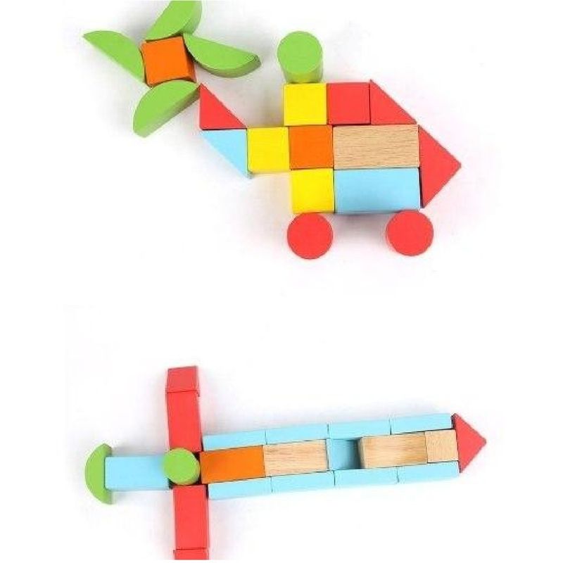 Bloques Balde 100 Piezas Madera Classic World 3642