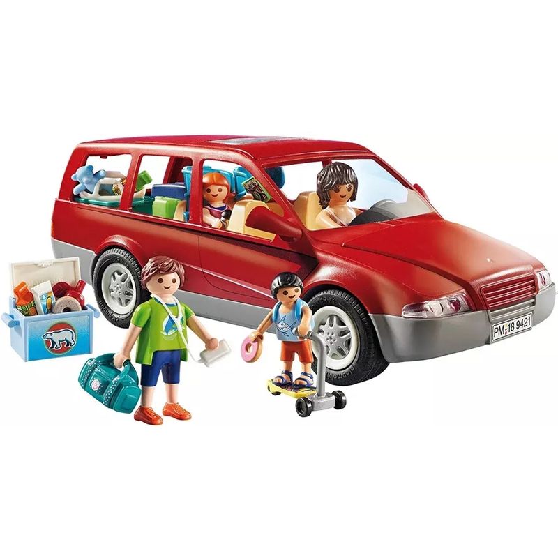 Coche Familiar Coche Rojo De Playmobil Playmobil Family Fun Auto Familiar  9421