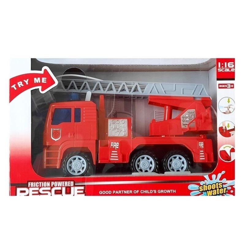 tira agua camion de bomberos con luces y sonido