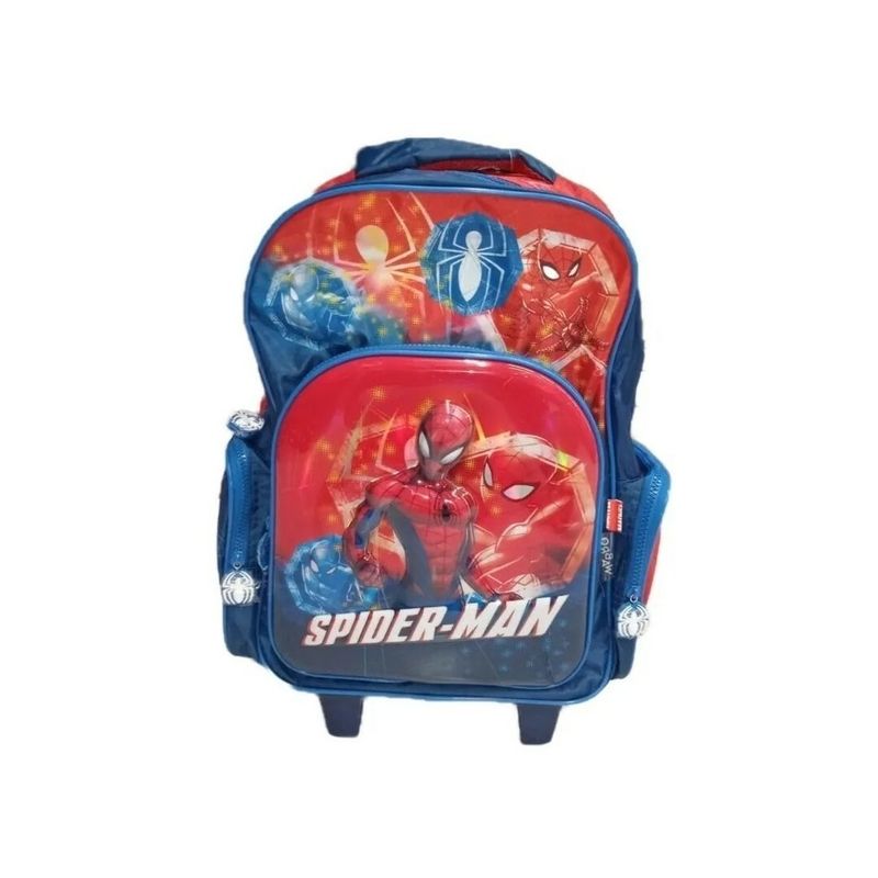 Mochila Carro Spiderman 16 Pulgadas Wabro 10173