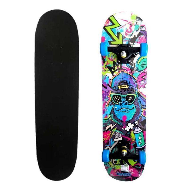 Patineta Skate Tabla 80cm Reforzada DiSeño Bipo Skt10