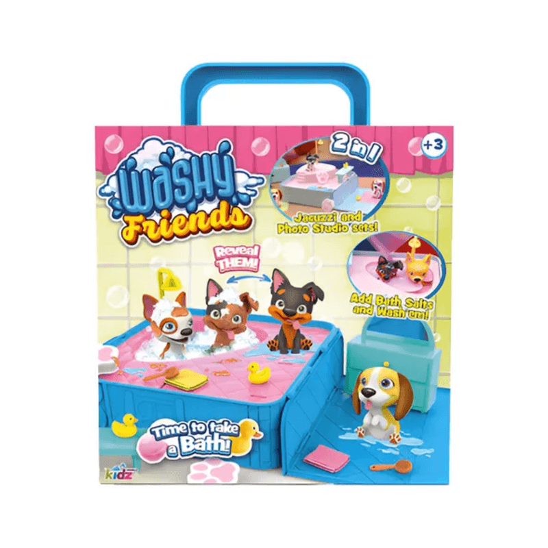 Play Set Mascotas Sorpresa Washy Friends Hora De Bañarse