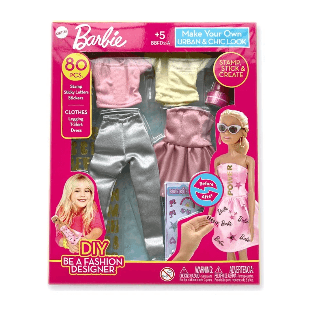 Barbie Set Ropa para Diseñar Look Urbano y Chic BBFD2-A